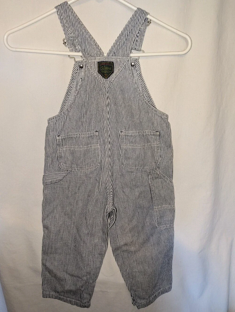 Baby Gap Vintage Striped Conductor Overalls 24-30 Months